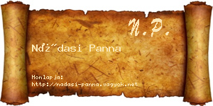 Nádasi Panna névjegykártya